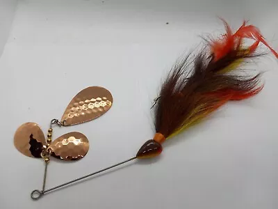 10  CJ's C Cow Yellow Red Brown 3 Blade Spinnerbait Discontinued Rare Musky Lure • $29.99