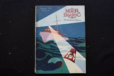 1931 January Motor Boating Magazine - An Illustrated Boat/buoy Cover - Sp 4185m • $75