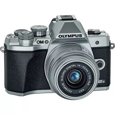 Olympus OM-D E-M10 Mark IIIs Mirrorless Camera W/14-42mm II R Lens (Silver) • $435