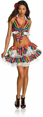 Sexy Mexy Day Of The Dead Mexican Senorita Fancy Dress Halloween Adult Costume • $60.95