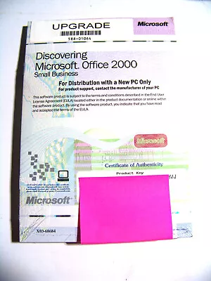 Discovering Microsoft Office 2000 Small Business Upgrade -  New Sealed • $9.97