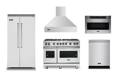 Viking Kitchen With 48  Range 42  Refrigerator Dishwasher Hood And Microwave • $28886