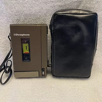 Vintage Dictaphone Model 220 Cassette Tape Recorder Japan W/ Case - PARTS • $24.99