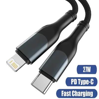 $3.98 • Buy Heavy Duty PD 27W USB C To IPhone Type C Fast Charging Charger Cable 2m 3m Long