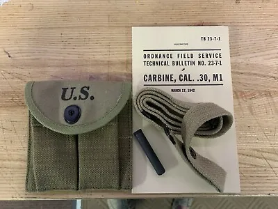 Manual Sling Oiler Butt Stock Ammo Pouch Boyt 43 M1 Carbine Rifle Accessories  • $39.97