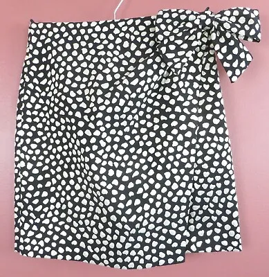 SK18611- J. CREW Women Textured Shimmer Polyester Metallic Wrap Skirt W/ Bow 00 • $18.29