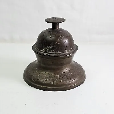 Tibetan Hindu Buddhist Spiritual Elephant Claw Brass Meditation Bell With Stand • $29.50