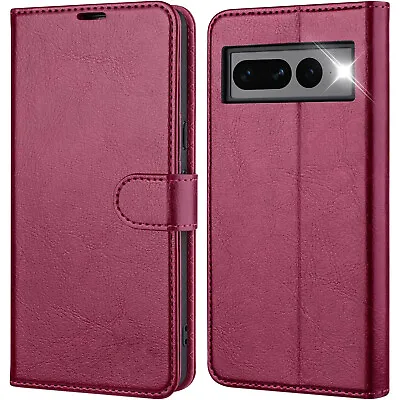 Magnetic Flip Leather Wallet Phone Case Compatible With Google Pixel 7A/6A/8 Pro • £6.56