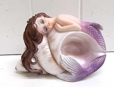 G91881 Mermaid Baby Laying On Sea Shell Statue Figurine Gsc Fantasy • $17.99