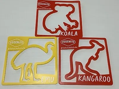 Vegemite Plastic Toast Stencil Bundle Koala Emu Kangaroo Australian Animals • $8.95
