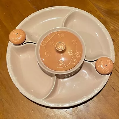 Vintage California Pottery L46 Yin Yang Serving Dish Shakers Covered Dish MCM • $32.99