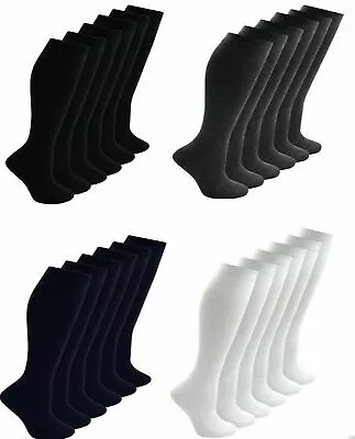 £5.99 • Buy 3,6 Pairs Knee High Socks Girls Long Socks School Knee Length Socks All Sizes