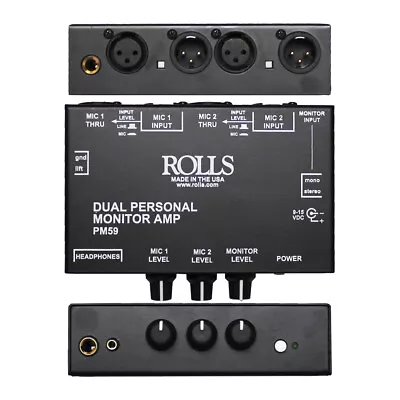 Rolls PM59 Dual Personal Monitor Amplifier • $89