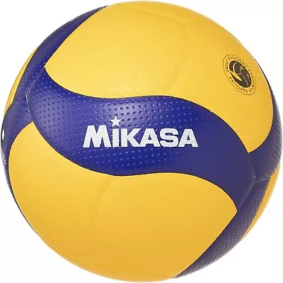 MIKASA JAPAN V300W FIVA Official Volleyball Competition Ball Size:5 Yellow Blue • $95.53