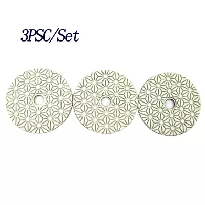 3PCS/Set Dry/Wet 3 Step Diamond Polishing Pads 4-inch For Granite Marble Quartz • $14.99