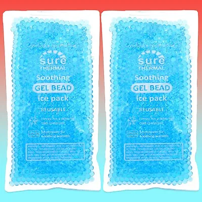 ICE PACK X 2 Reusable Gel Cold Cool Hot Heat Injury Compress Microwave/Freezer • £7.98