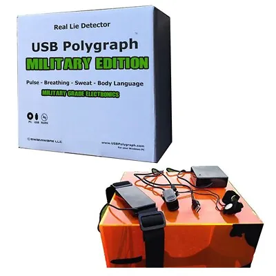 USB Polygraph Machine 3 Military Detector Test Testing Truth Dare Damaged Box • $146.31