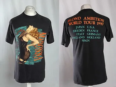 Madonna Blonde Ambition Tour 1990 Vintage Single Stitch T-Shirt S-M Rare! • £57