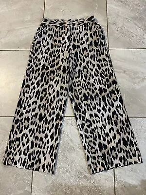 Decjuba Womans Wide Leg Leopard Pants Size Medium  • $28