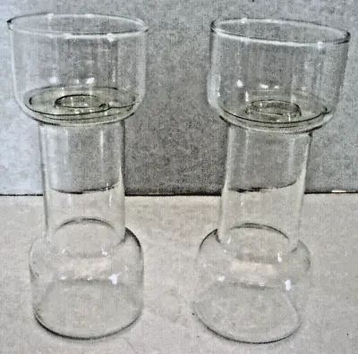 Vintage Pyrex Corning Floating Candle Holder Un Candle Cylinder Vase Pair • $12.44