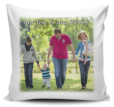 Personalised Any Name & Any Picture Cushion Cover - 40cm X 40cm - Brand New • £7.99