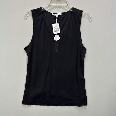 CAbi #966 Black Double Mesh Nylon V-Neck Sleeveless Tank Top Size XL NWT V-Neck • $30.76