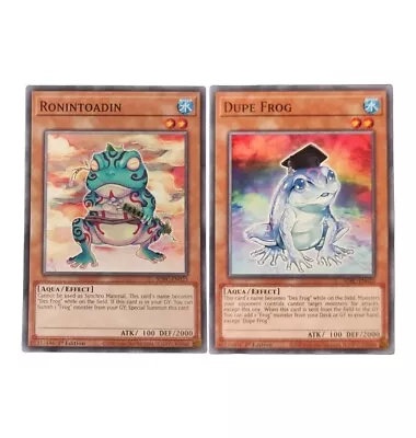 Ronintoadin + Dupe Frog 2 Card SDFC Common 1st Edition Mint YuGiOh • £5.50