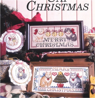$5.50 • Buy Jeremiah Junction CAT CHRISTMAS 4 Cross Stitch Charts/Leaflet OOP ~ Xmas Kitties