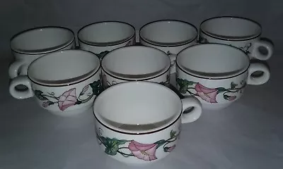 VILLEROY & BOCH Palermo Morning Glory Demitasse Cups Set Of 8 • $59.99