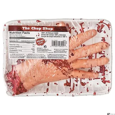 Halloween Horror Chop Shop Life Sized Packaged Severed Hand Prop  • £6.75