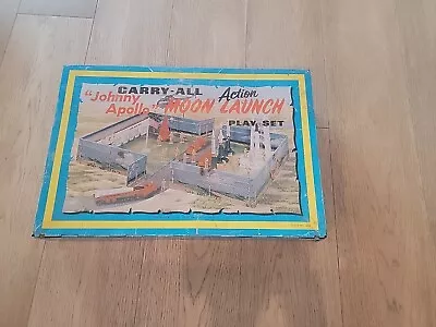 Vintage 1970 Marx Carry-All Johnny Apollo Action Moon Launch Play Set  • $36