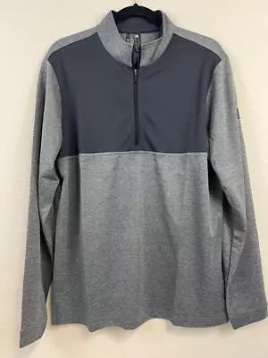 ADIDAS GOLF Men' Lightweight UPF 1/4 Zip Long Sleeve Pullover Grey Carb Sz M NWT • $39