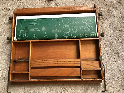 Antique Vintage Teaching Aid Map Holder Wood Wall Hanging • $108