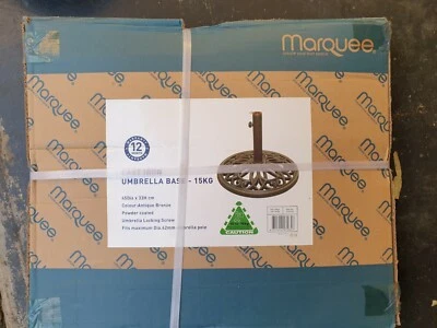 $38 • Buy Cast Iron Umbrella Stand. New In Box.  45cm Diameter.  Fits 42mm Umbrella Pole. 