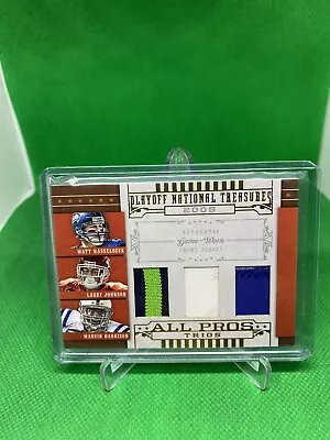 *2007 National Treasures All Pros Trios Jersey Hasselbeck Johnson Harrison /25 • $59.99