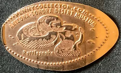 Copper! Coiled Rattlesnake - ‘arizona-sonoma Desert Museum’ Pressed Penny • $3.95