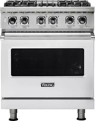 Viking 30 Inch Freestanding Dual Fuel Range With 4 Sealed Burners NEW VDR5304BSS • $7999