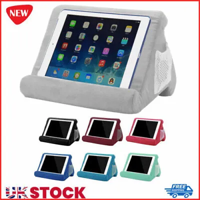 UK IPad Laptop Holder Tablet Multi-Angle Soft Pillow Lap Stand Phone Cushion UK/ • £8.80