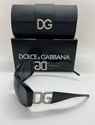 Dolce & Gabbana DG 4005-B Sunglasses With Swarovski Crystal DG Logos • $299