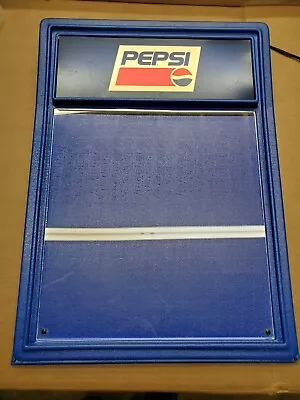 VINTAGE  Pepsi Cola Lighted Menu Board Sign Soda Bottle • $239.20