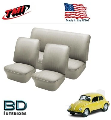$301.74 • Buy 1965-1967 VW Volkswagen Bug Beetle Off White Slip On Upholstery, F/R In Stock!