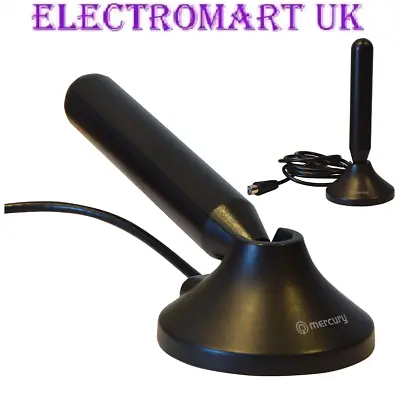 £9.45 • Buy Uhf Portable Hd Tv Antenna Digital Freeview Aerial Magnetic Base Motorhome