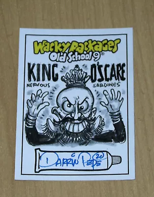 2020 Topps Wacky Packages Old School 9 1/1 Sketch Darrin Pepe KING O'SCARE • $34.99