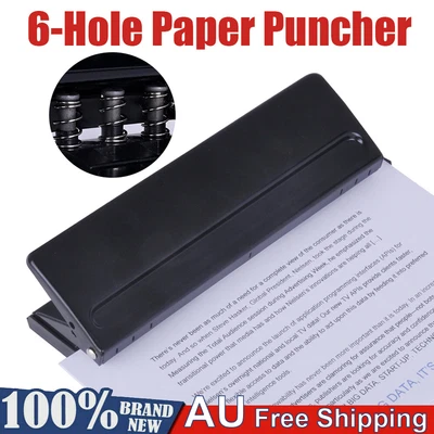 KW-trio Adjustable 6 Sheet Paper Punch Puncher 6-Hole Scrapbooking 6 Ring Binder • $28.99