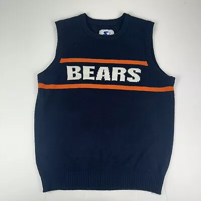 Vintage Starter Chicago Bears Mike Ditka Style Sweater Vest Mens Large L • $99.99