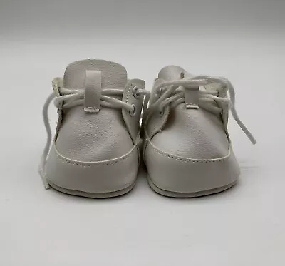 Vintage White Leather Baby Girl Shoes Infant Size 0-6 Months • $18.40