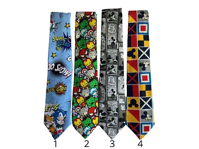 Sonic Tie Marvel Tie Mickey Mouse Kids Adult Standard Classic Necktie • $27.99