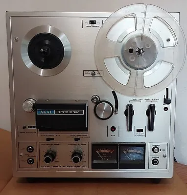 Akai 1722W Reel-to-Reel Stereo Tape Recorder - With Manual & Additional Tapes • $875