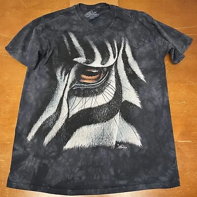The Mountain Shirt Mens Extra Large Black Tie Dye Short Sleeve Zebra • $23.95