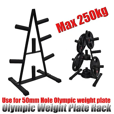 Olympic Weight Plate Storage Rack - Home Gym Weight Plate Tree - Store 250kg+ • $79.95